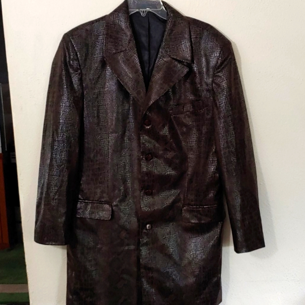 Pronti Women's Size Medium Faux Crocodile Skin Jacket